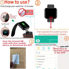 Smart Watch For Women Men Wristwatch Bluetooth Connected Phone Music Player Fitness Sport Bracelet Sleep Monitor Digital Watches